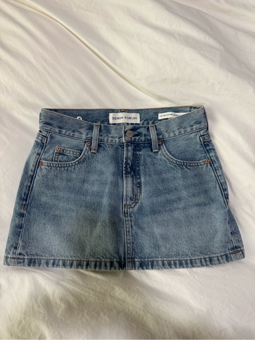Denim Forum Women's Light Blue Denim Mini Skirt